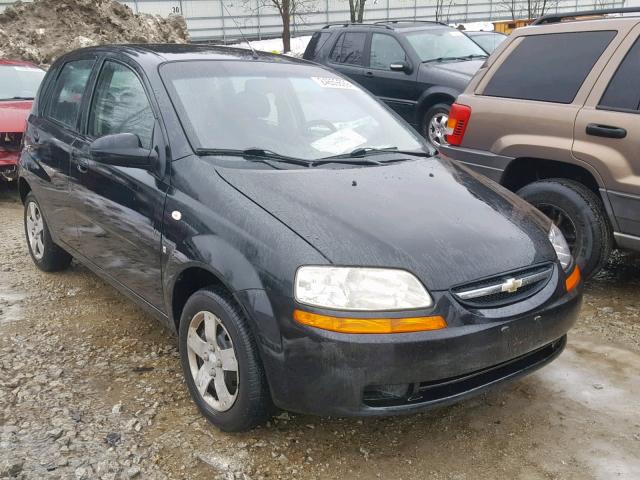 KL1TD66617B704388 - 2007 CHEVROLET AVEO BASE BLACK photo 1