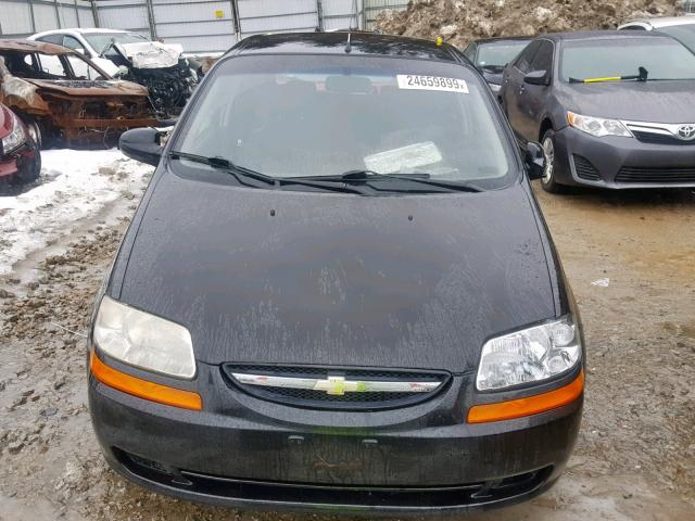 KL1TD66617B704388 - 2007 CHEVROLET AVEO BASE BLACK photo 9