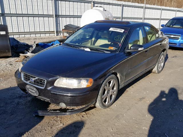 YV1RH592572607618 - 2007 VOLVO S60 2.5T BLACK photo 2