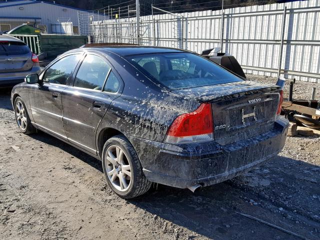 YV1RH592572607618 - 2007 VOLVO S60 2.5T BLACK photo 3