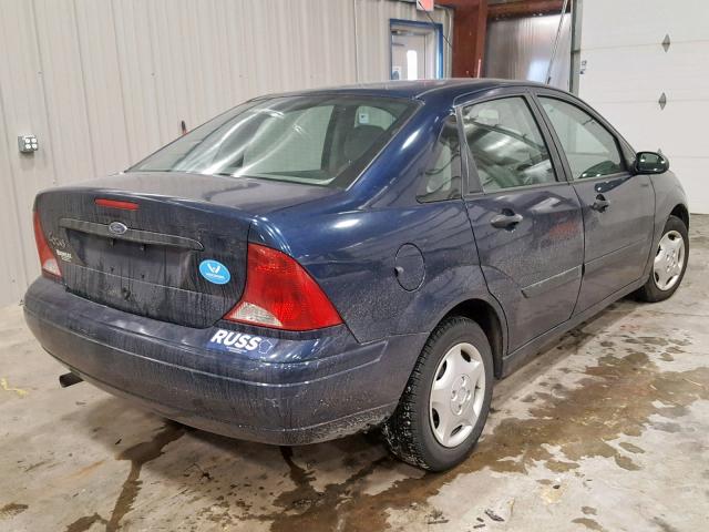 1FAFP33P72W279856 - 2002 FORD FOCUS LX BLUE photo 4