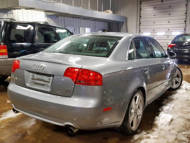 WAUDH78E88A035343 - 2008 AUDI A4 3.2 QUA GRAY photo 4