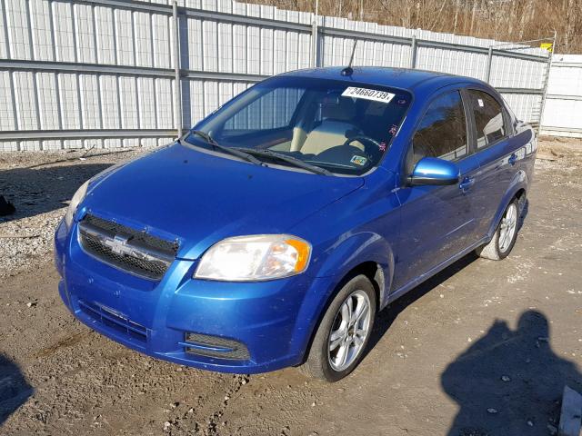 KL1TD5DE5AB132561 - 2010 CHEVROLET AVEO LS BLUE photo 2
