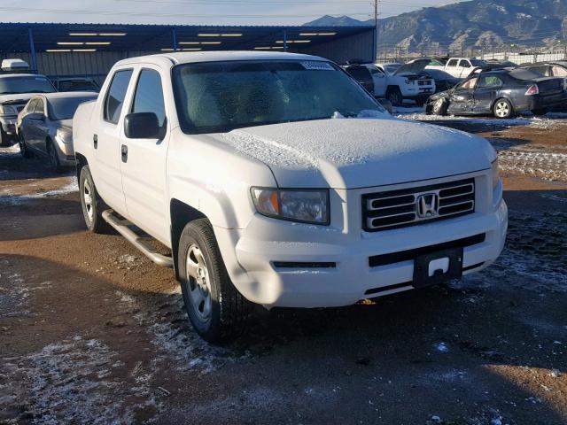 2HJYK16266H548046 - 2006 HONDA RIDGELINE WHITE photo 1