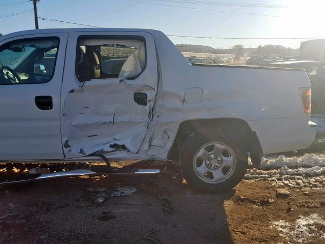 2HJYK16266H548046 - 2006 HONDA RIDGELINE WHITE photo 9