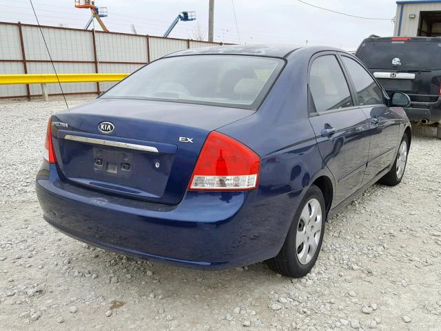 KNAFE121X75466777 - 2007 KIA SPECTRA EX BLUE photo 4