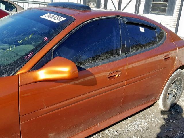2G2WS522041132707 - 2004 PONTIAC GRAND PRIX ORANGE photo 9