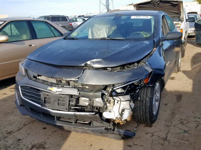 1G1ZB5ST0JF198155 - 2018 CHEVROLET MALIBU LS GRAY photo 2