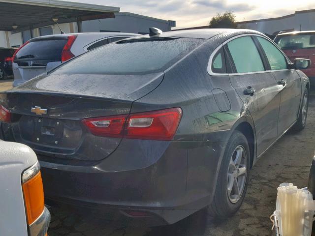 1G1ZB5ST0JF198155 - 2018 CHEVROLET MALIBU LS GRAY photo 4