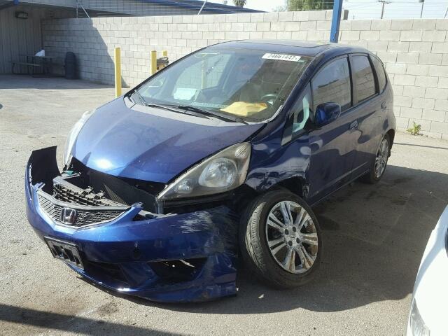 JHMGE88429S011779 - 2009 HONDA FIT SPORT BLUE photo 2