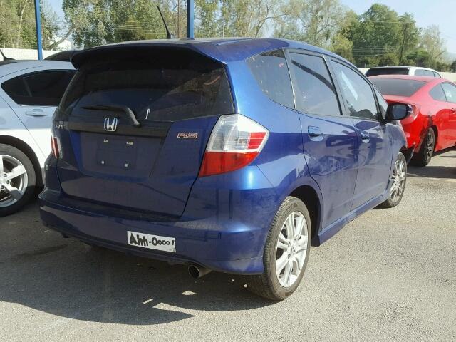 JHMGE88429S011779 - 2009 HONDA FIT SPORT BLUE photo 4