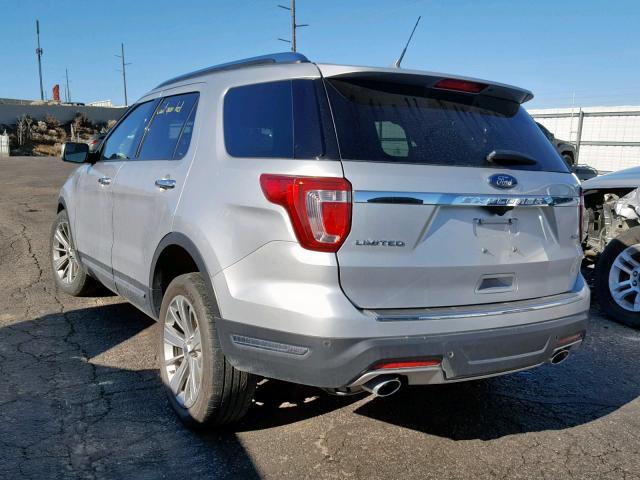 1FM5K8F82JGB10998 - 2018 FORD EXPLORER L SILVER photo 3