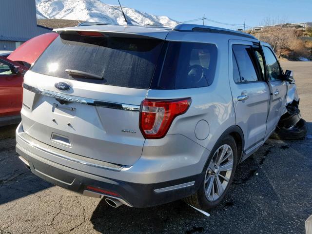 1FM5K8F82JGB10998 - 2018 FORD EXPLORER L SILVER photo 4