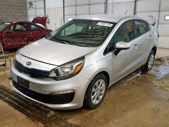 KNADM4A32G6627597 - 2016 KIA RIO LX SILVER photo 2