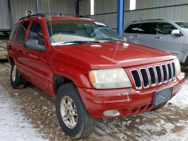 1J4GW58S11C720031 - 2001 JEEP GRAND CHER RED photo 1