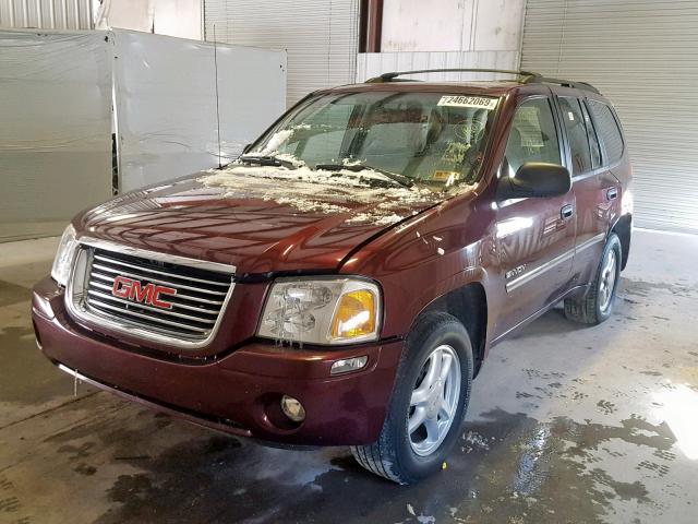 1GKDT13S962220184 - 2006 GMC ENVOY BURGUNDY photo 2