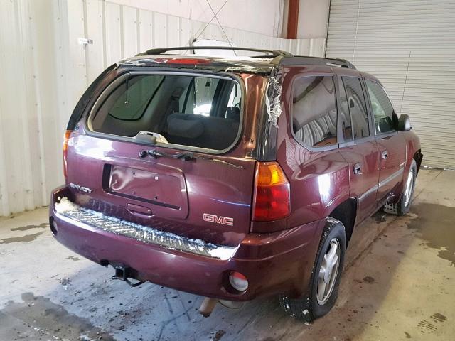 1GKDT13S962220184 - 2006 GMC ENVOY BURGUNDY photo 4