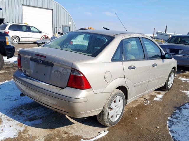 1FAHP34N37W148890 - 2007 FORD FOCUS ZX4 TAN photo 4