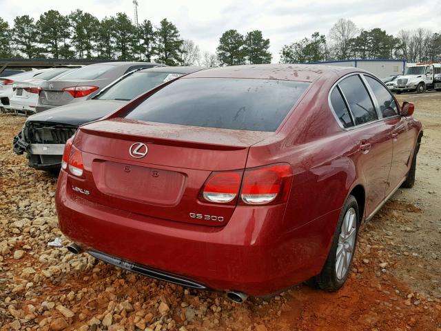 JTHBH96S965025049 - 2006 LEXUS GS GENERAT BURGUNDY photo 4