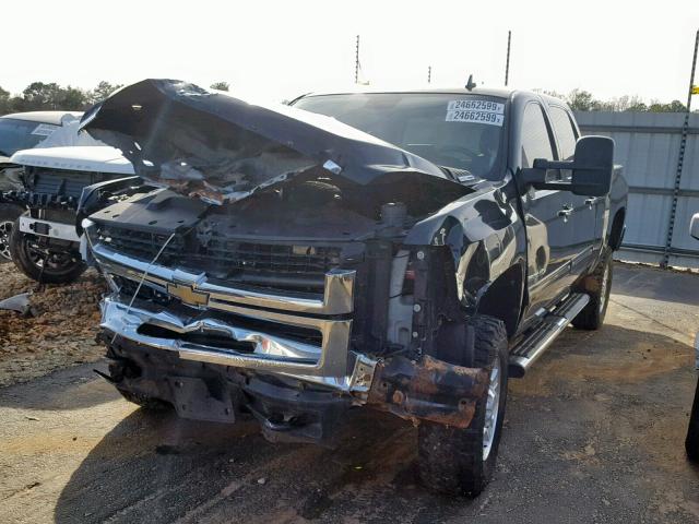 1GC4KYB62AF108940 - 2010 CHEVROLET SILVERADO BLACK photo 2