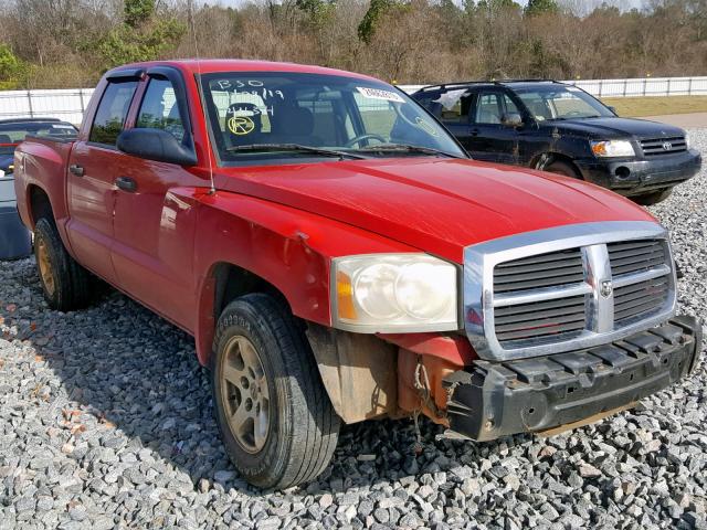 1D7HE48K76S584434 - 2006 DODGE DAKOTA QUA RED photo 1