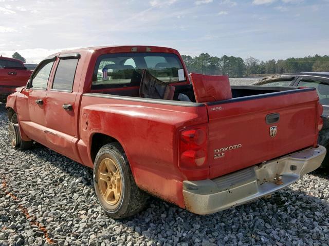 1D7HE48K76S584434 - 2006 DODGE DAKOTA QUA RED photo 3