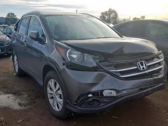 2HKRM4H70DH604256 - 2013 HONDA CR-V EXL GRAY photo 1