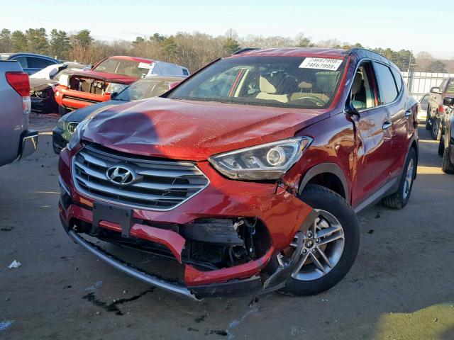 5XYZU3LB9JG537553 - 2018 HYUNDAI SANTA FE S RED photo 2