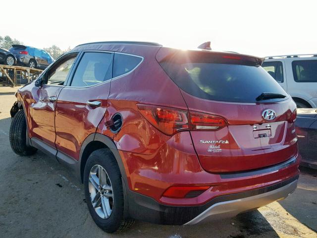 5XYZU3LB9JG537553 - 2018 HYUNDAI SANTA FE S RED photo 3