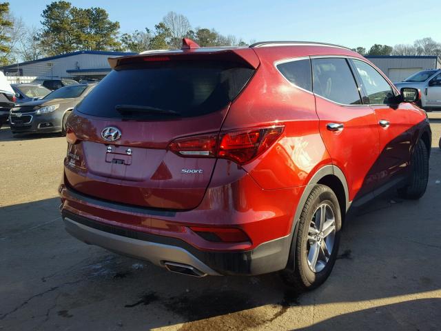 5XYZU3LB9JG537553 - 2018 HYUNDAI SANTA FE S RED photo 4