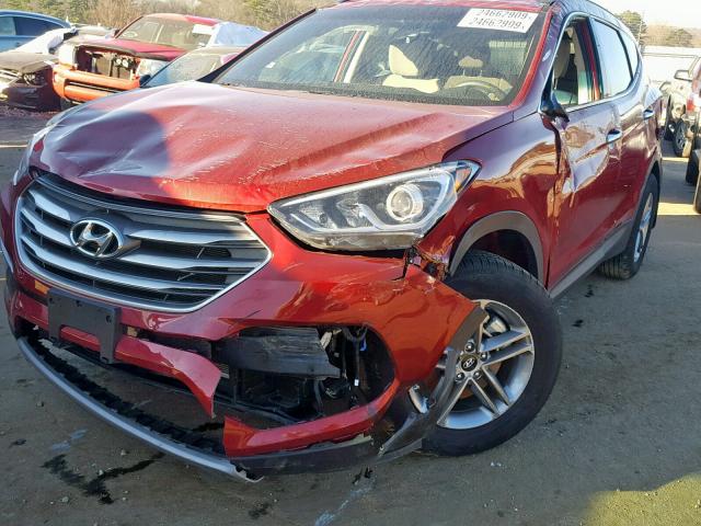 5XYZU3LB9JG537553 - 2018 HYUNDAI SANTA FE S RED photo 9