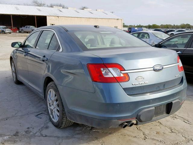 1FAHP2EW4AG140025 - 2010 FORD TAURUS SEL BLUE photo 3