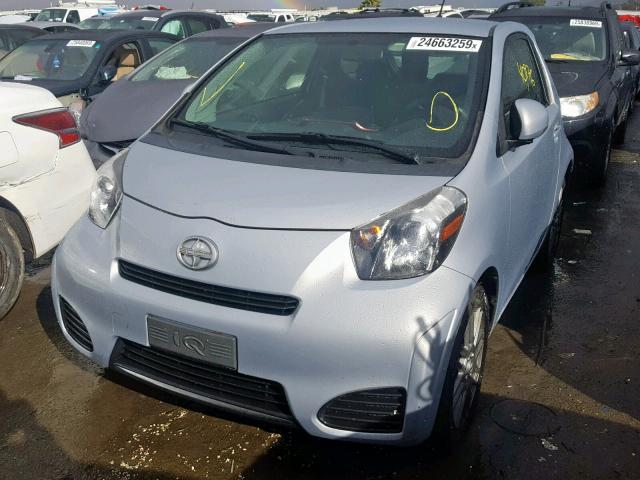 JTNJJXB06EJ027045 - 2014 TOYOTA SCION IQ SILVER photo 2