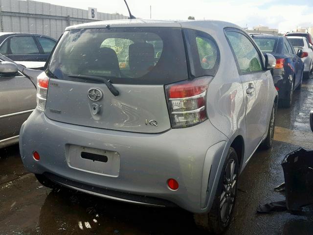 JTNJJXB06EJ027045 - 2014 TOYOTA SCION IQ SILVER photo 4