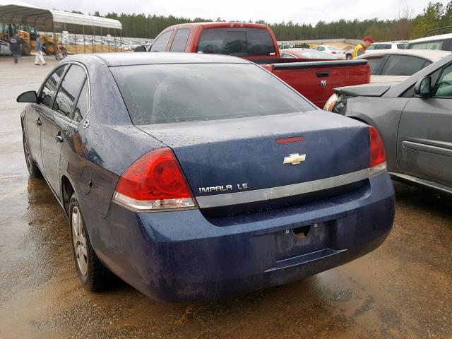 2G1WB58K889203705 - 2008 CHEVROLET IMPALA LS BLUE photo 3