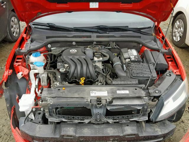 3VW2K7AJXDM384999 - 2013 VOLKSWAGEN JETTA BASE RED photo 7