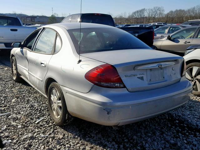 1FAFP56U47A155223 - 2007 FORD TAURUS SEL SILVER photo 3