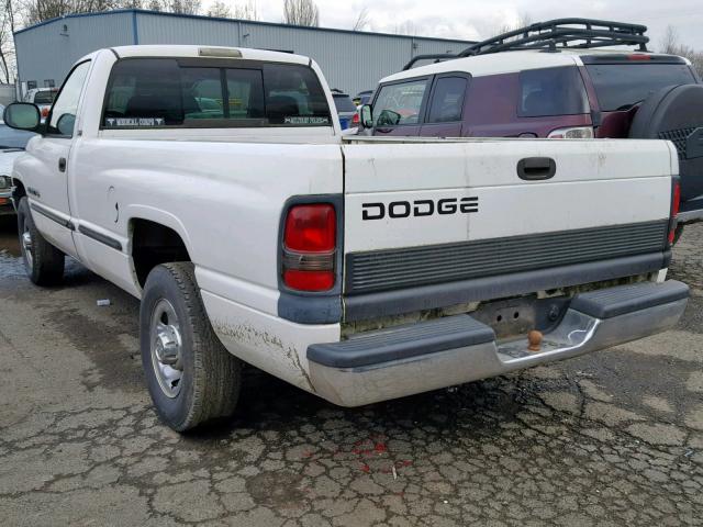 3B7KC26Z9WM283764 - 1998 DODGE RAM 2500 WHITE photo 3