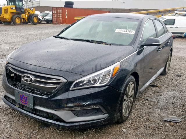 5NPE34AF2HH559958 - 2017 HYUNDAI SONATA SPO BLUE photo 2