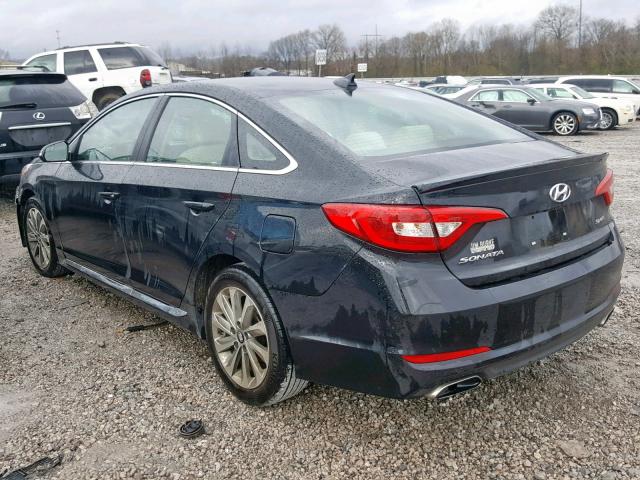 5NPE34AF2HH559958 - 2017 HYUNDAI SONATA SPO BLUE photo 3