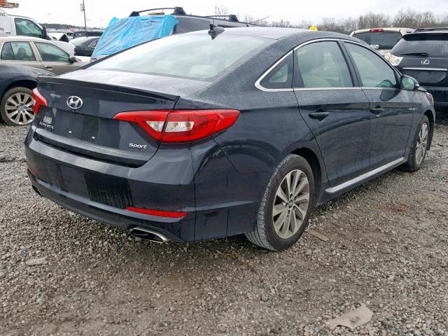 5NPE34AF2HH559958 - 2017 HYUNDAI SONATA SPO BLUE photo 4