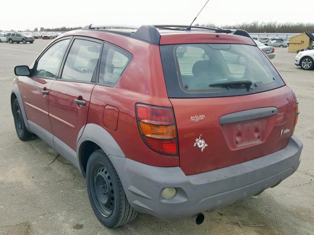 5Y2SL62853Z433352 - 2003 PONTIAC VIBE RED photo 3