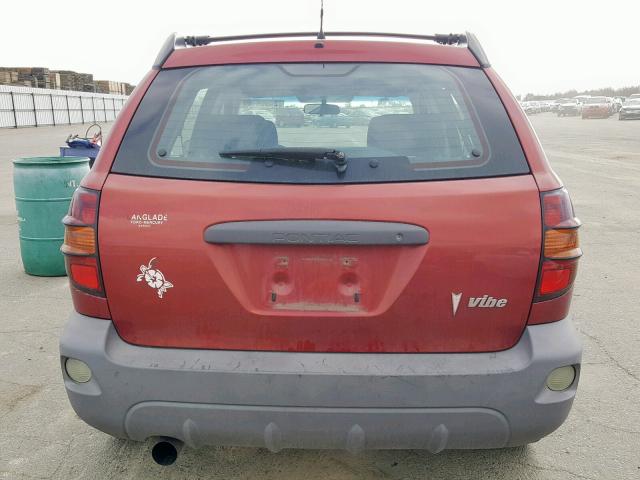 5Y2SL62853Z433352 - 2003 PONTIAC VIBE RED photo 9