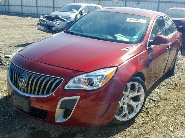 2G4GT5GXXH9115952 - 2017 BUICK REGAL GS MAROON photo 2