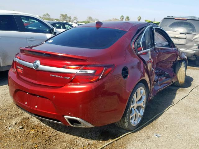 2G4GT5GXXH9115952 - 2017 BUICK REGAL GS MAROON photo 4