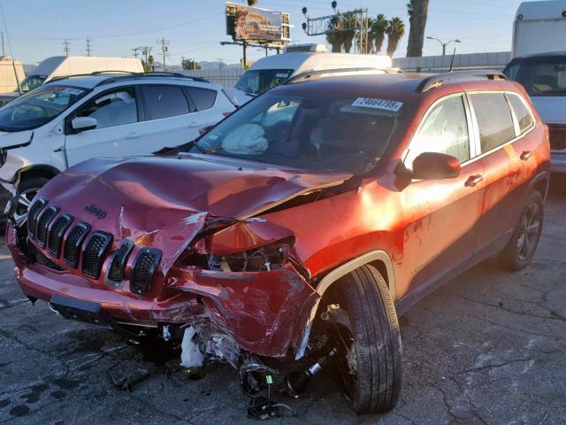 1C4PJMDS7HW588857 - 2017 JEEP CHEROKEE L RED photo 2