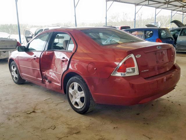 3FAHP06Z67R108403 - 2007 FORD FUSION S RED photo 3