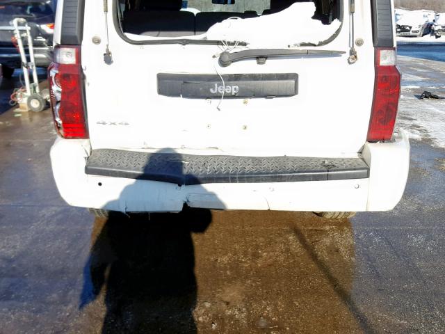 1J8HG48KX6C206163 - 2006 JEEP COMMANDER WHITE photo 9