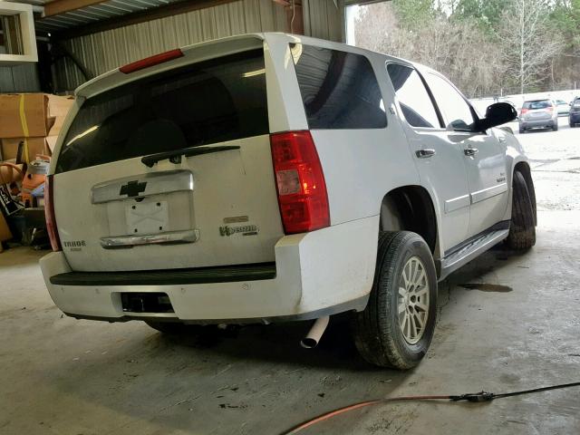 1GNFC13599R167469 - 2009 CHEVROLET TAHOE HYBR WHITE photo 4