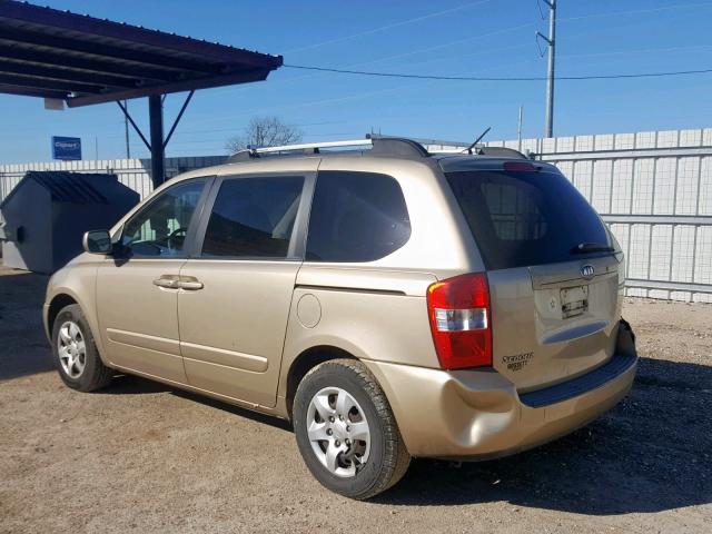 KNDMB133976130065 - 2007 KIA SEDONA EX GOLD photo 3